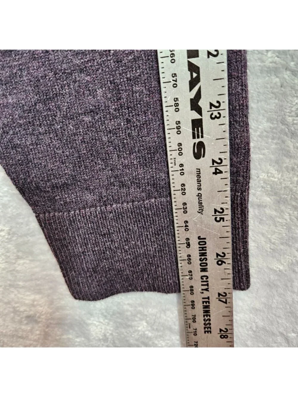 Eddie Bauer Mens Cotton Cashmere V-Neck Sweater XL Purple Long Sleeve Career